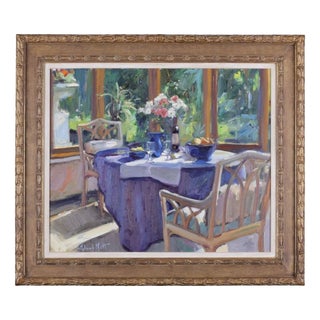 Edward Noott, British Impressionist Landscape, Oil on Canvas, Framed For Sale