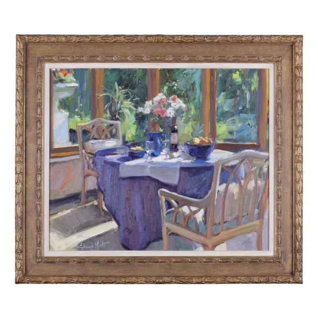 Edward Noott, British Impressionist Landscape, Oil on Canvas, Framed For Sale