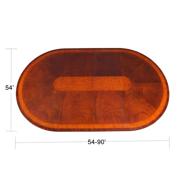 This is the Niagara Furniture version of the popular sized 54″-90″ Round Mahogany Table. When closed the table is 54″...
