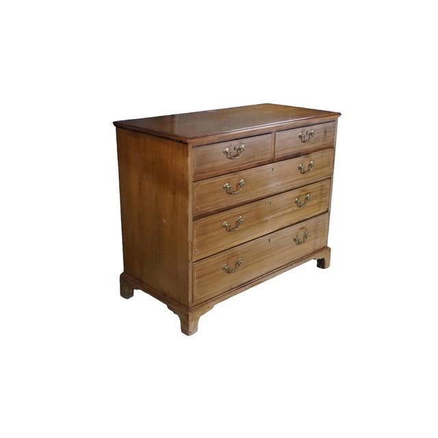 This handsome antique Scottish George III provincial chest of drawers, dating from the late 18th century, is an...