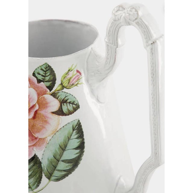 Shabby Chic Late 19th Century Astier De Villatte X John Derian "Rose" Pitcher - Handmade in Paris For Sale - Image 3 of 5