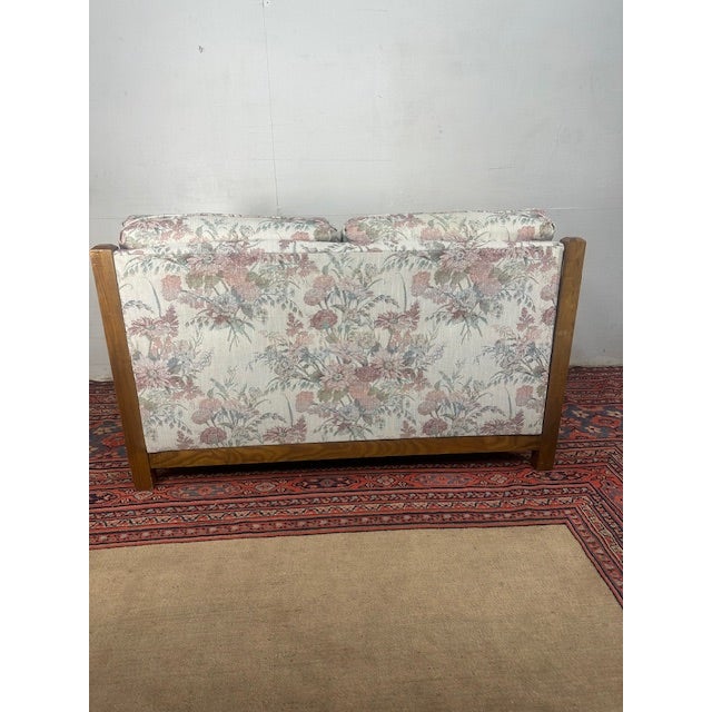 Wood Vintage Cochrane Furniture, Mission Style Love Seat For Sale - Image 7 of 7