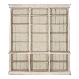 Architectural Painted Open Bookcase For Sale