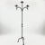 Black Hand Forged Iron Floor Candelabra 52″ (132cm) Antique Copper Patina 3-Arm Grand Vertical Statement Decor For Sale - Image 8 of 9