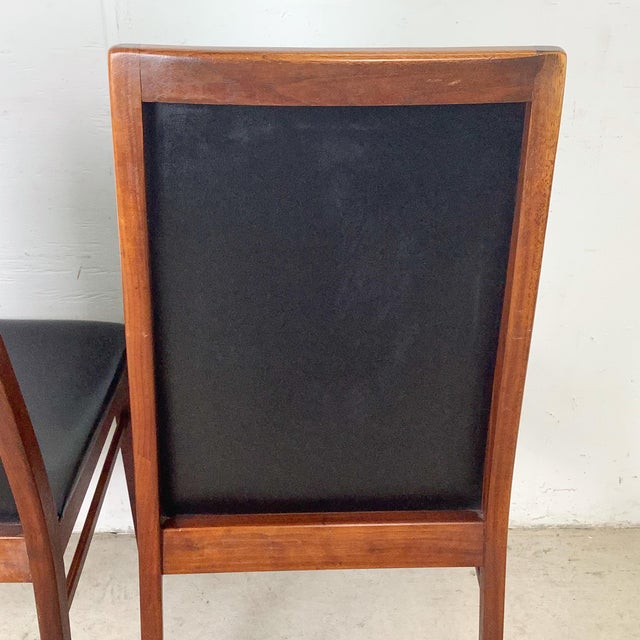 MCM Dillingham Walnut High-Back Dining Chairs, Circa 1960s, Set 3 For Sale - Image 9 of 18