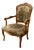 Louis XV Style Floral Tapestry Armchair with Carved Wood Frame, 1950s For Sale