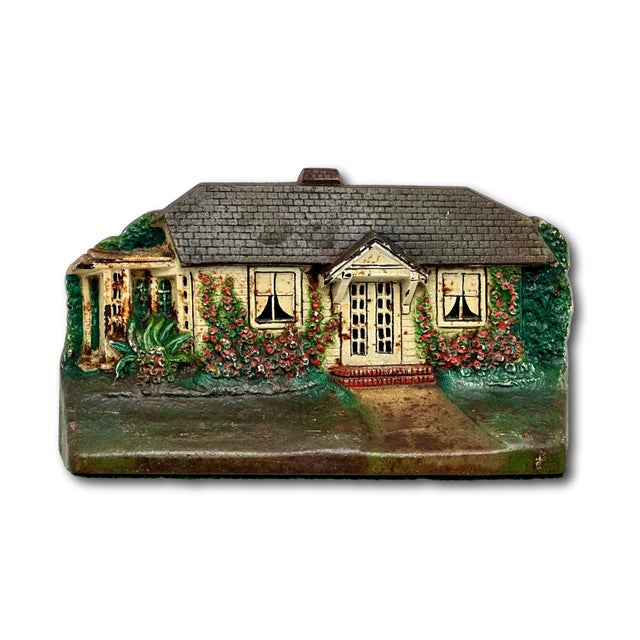 Rare & Hard to Find Antique American Cottage Cast Iron Doorstop by Cjo H L Judd Co. Circa 1920s For Sale - Image 10 of 18