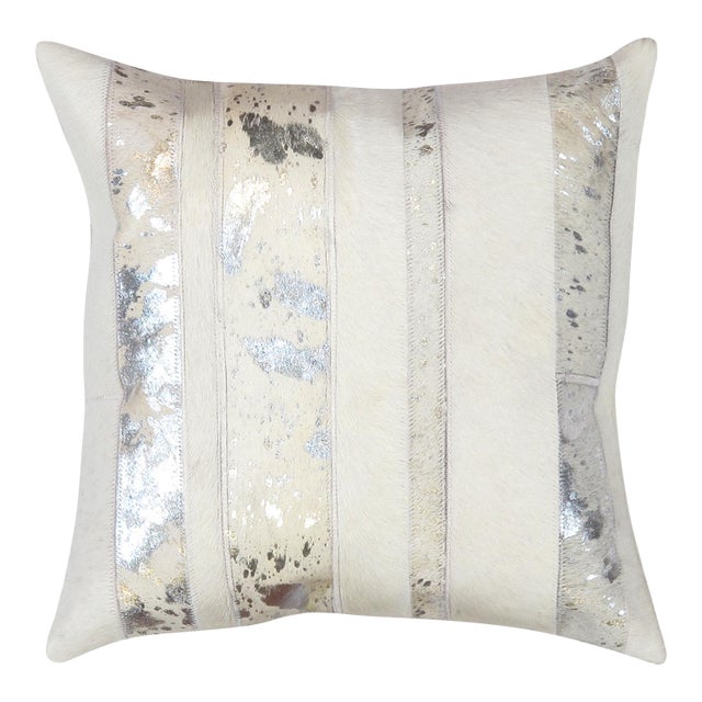 Pasargad Home Safari Striped Cowhide Pillow For Sale