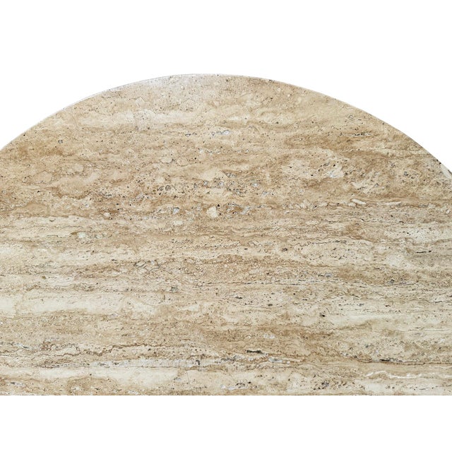Stone Sand Travertine Stone Bistro Table For Sale - Image 7 of 8