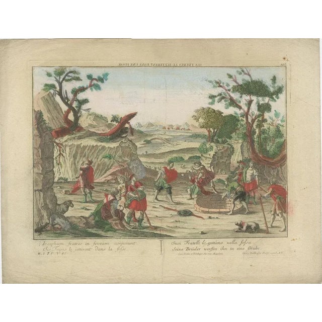 Paper Probst, Story of Joseph in Egypt, Hand-Colored Prints, 1770s, Set of 6 For Sale - Image 7 of 10