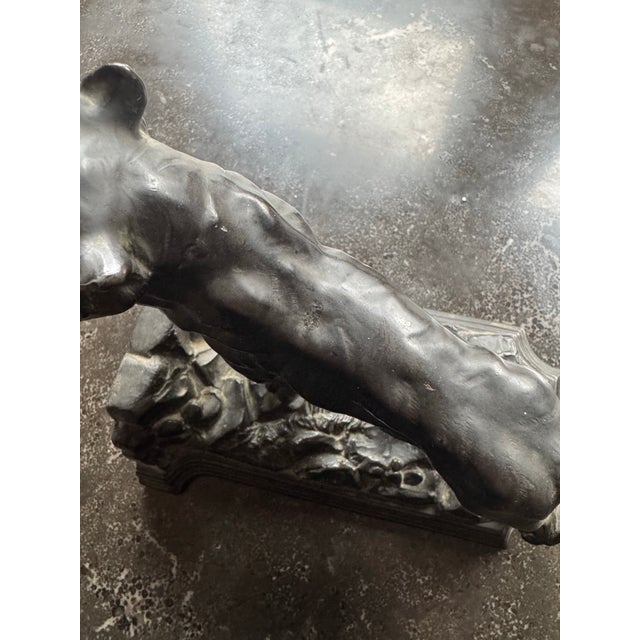 1920s Art Deco “Roar of the Tiger” Ronson Bookend Sculpture For Sale - Image 9 of 12