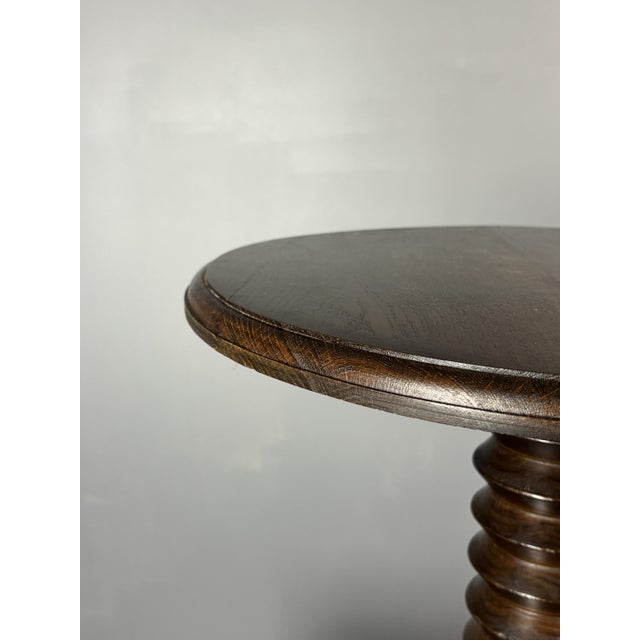 Mid-Century Modern Mid-Century French Brutalist Turned Wood Winepress Side Table in the style of Charles Dudouyt, 1950s For Sale - Image 3 of 15