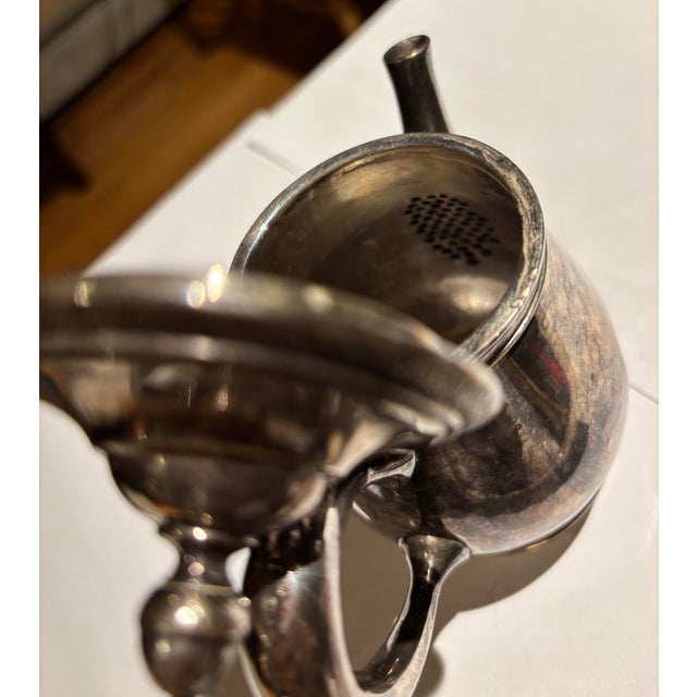 Early 20th Century Vintage English Silver-Plate Teapot-Classic Form -Monogra Esc For Sale - Image 5 of 6