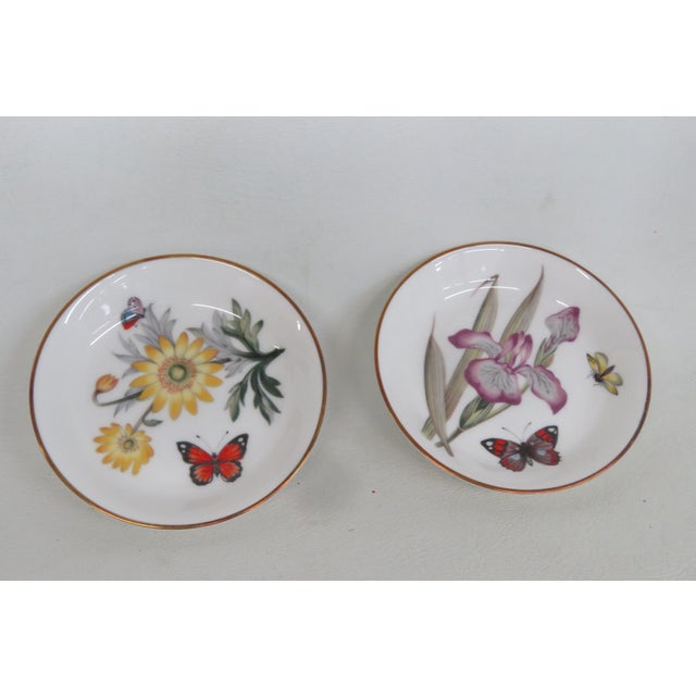 Royal Worcester Royal Worcester England Bone China Pair of 2 Trinket Dishes Boxed Gift Set 4990b For Sale - Image 4 of 11