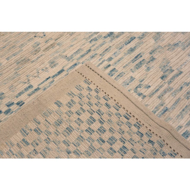 Cream Abstract Geometric Modern Area Rug For Sale - Image 8 of 9