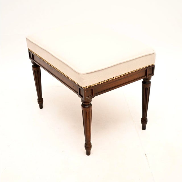 Antique Louis XV Stool, France, 1920s For Sale - Image 4 of 7
