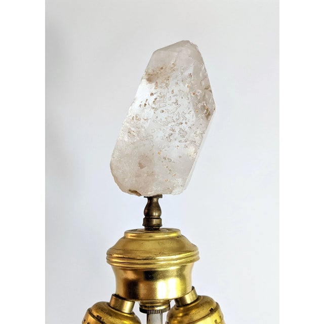 Carol Stupell Quartz Rock Crystal Table Lamp 1950s For Sale - Image 10 of 13