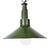 Industrial Green Enamel Military Pendant Lamp with Cast Aluminium Top, 1960s For Sale