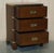 Fully Military Campaign Kennedy Leather Side Table with Drawers from Harrods For Sale - Image 18 of 18