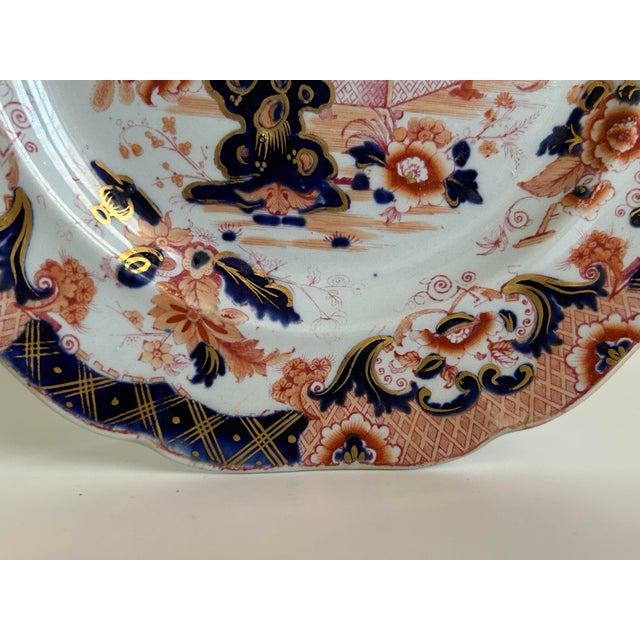 Ceramic Antique English Imari Plates by John Ridgway & Co, c.1830s Staffordshire - a Pair For Sale - Image 7 of 10