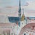 Yves Brayer, A Street in Beaune, Watercolor For Sale - Image 6 of 16