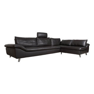 Leather Corner Sofa by Ewald Schillig For Sale