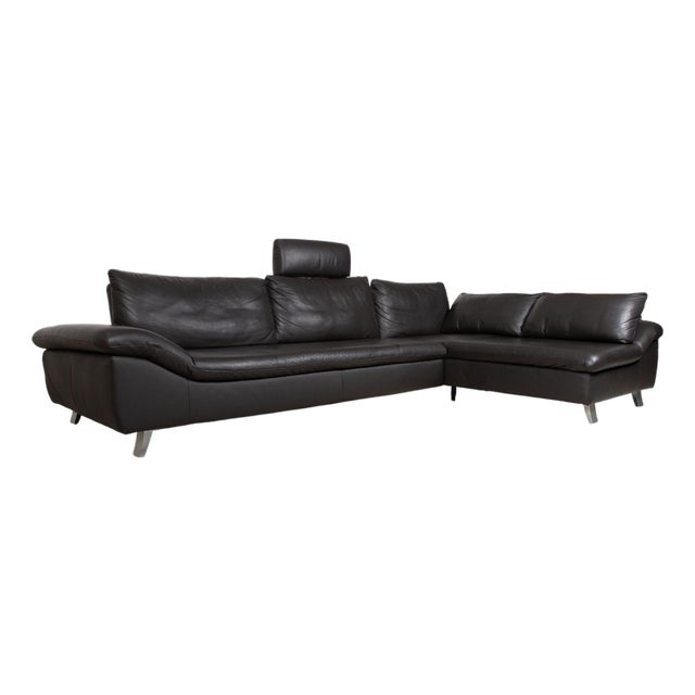 Leather Corner Sofa by Ewald Schillig For Sale