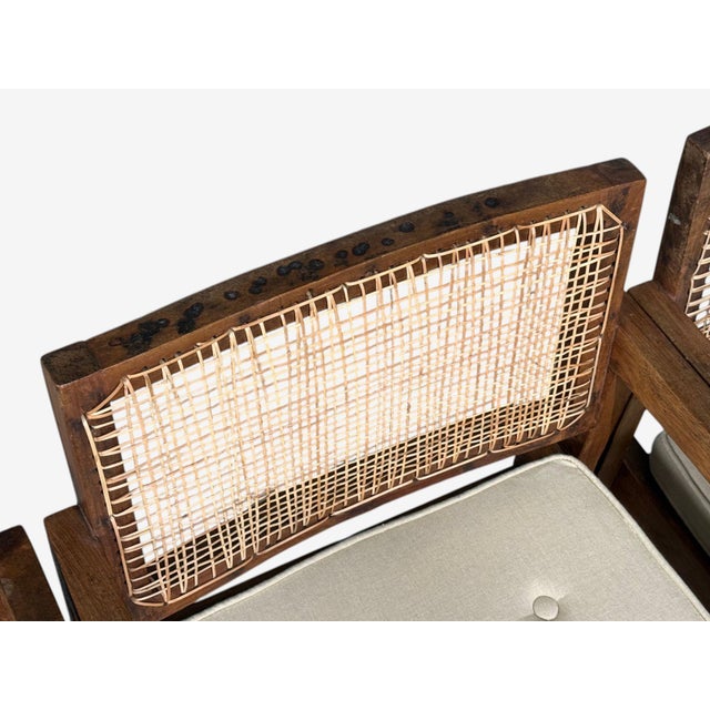 Pierre Jeanneret, Six Dining Chairs, Teak, Cane, Chandigarh, India, 1960s For Sale - Image 14 of 16