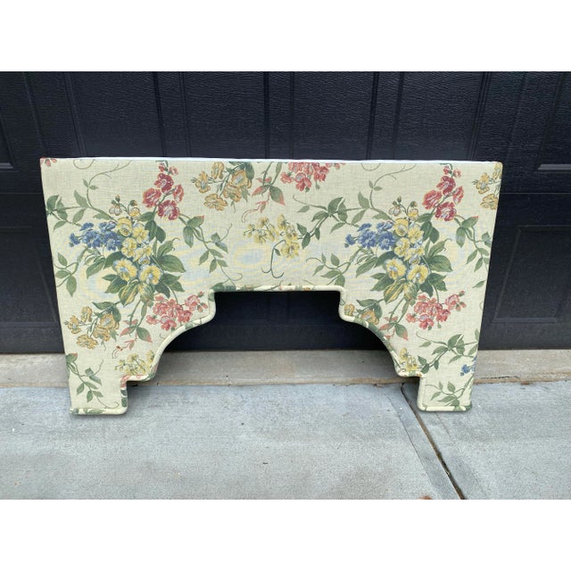 Elevate your windows with this exquisite set of four vintage custom-made window cornices, crafted with solid wood frames...