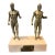 Vintage Italian Bronzi Di Riace Bronze Warrior Sculptures on Marble Base For Sale