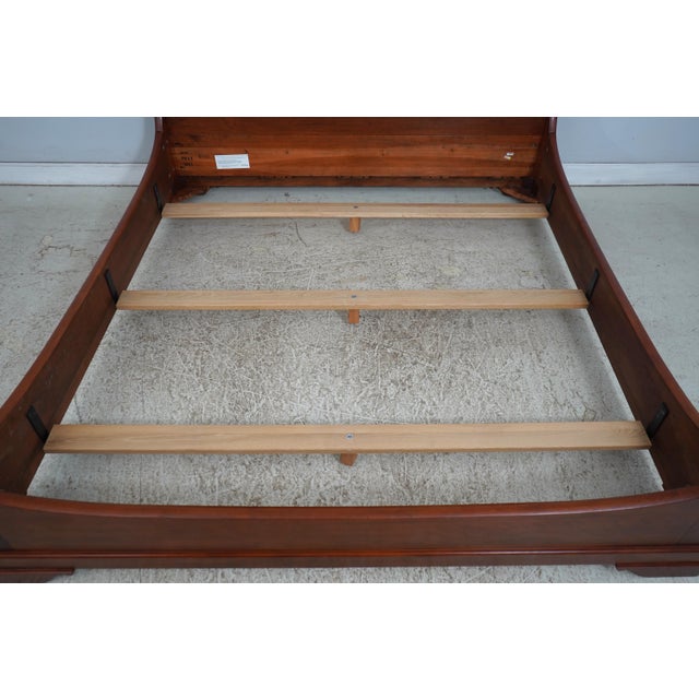 Wood Stickley King Size Marseilles Collection Cherry Bed For Sale - Image 7 of 15