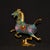 Late 19th Century Cloisonné Enamel Galloping Horse Statue on Swallow Base For Sale - Image 4 of 9