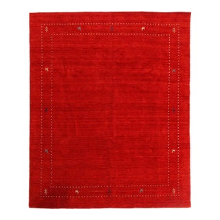 Pasargad DC Red Color Fine Hand Knotted Gabbeh Rug For Sale