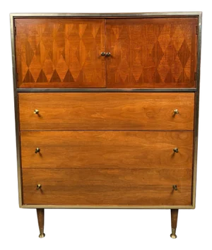 Mid-Century Highboy Dresser Designed by John Cameron for Distinctive Furniture