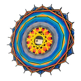 Vintage Ojo De Dios Hopi Hopk Dawa (Sun God) Signature Affixed For Sale