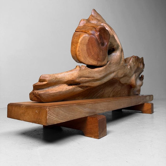 Monumental Japanese Keyaki Wood Sculptural Object, 1950s For Sale - Image 13 of 17