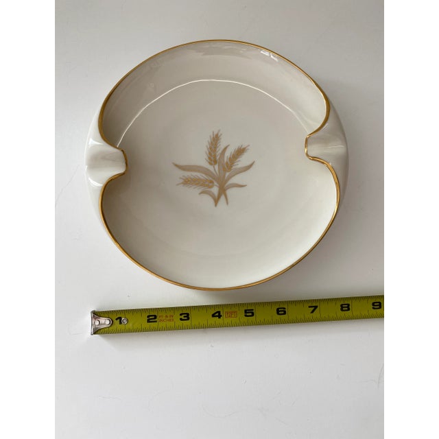 Lenox Vintage 1940s Lenox Wheat Harvest Ashtray, China For Sale - Image 4 of 5