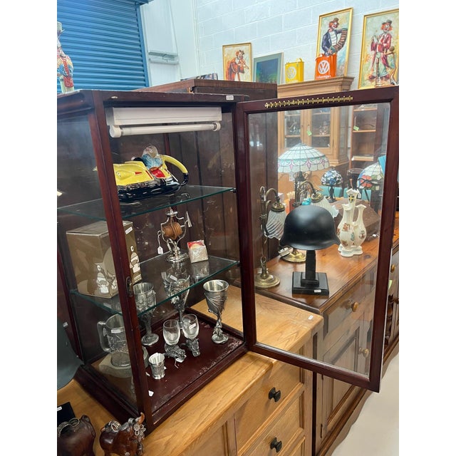 Antique Mahogany Shop Display Cabinet For Sale - Image 3 of 5