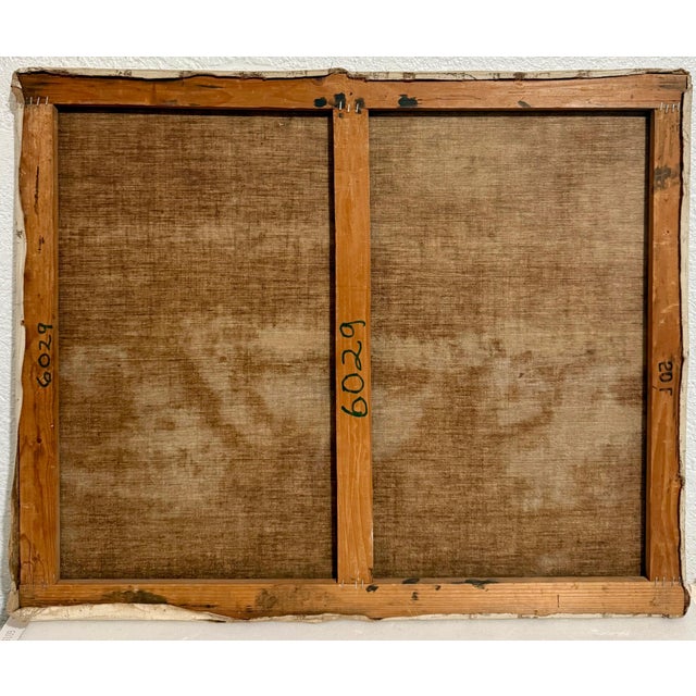 Foussa Itaya, Large Surrealist French Japanese European Cityscape Oil painting Foussa Itaya, c.1950's For Sale - Image 10 of 10