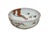 9.5" Asian Style Longevity Cranes Cloud Painted Porcelain Art Bowl For Sale - Image 9 of 14