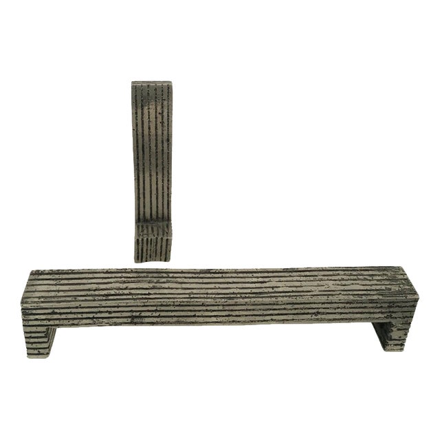 Urano Palma, Politician's Table and Chair, 1980, Bronzes, Set of 2 For Sale