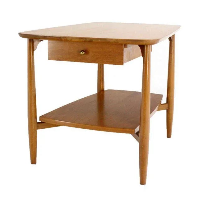 Brown Mid-Century Modern John Stuart Walnut End Table For Sale - Image 8 of 10