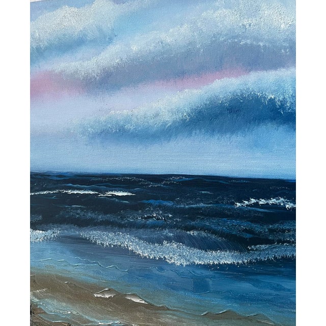 1990s 1990s “Sunset in St. Teresa” Original Oil on Canvas Seascape Painting For Sale - Image 5 of 8