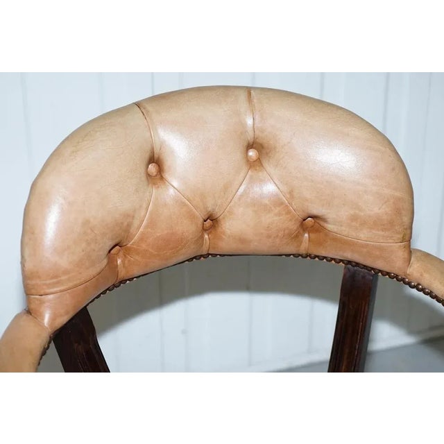 Brown Leather Court Office Dining Chair from House of Chesterfield For Sale - Image 15 of 18