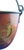 An antique Chinese lacquered metal bucket painted with a heavy iron swing handle attached at the rim, gilt and polychrome...