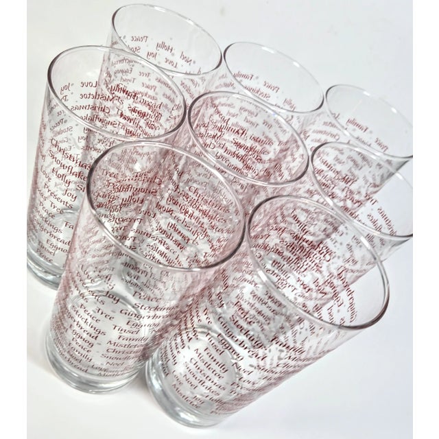Holiday Greetings Tumblers- Set of Eight For Sale - Image 6 of 11