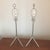 Silver bamboo style "Maurice" lamps by Jonathan Adler.