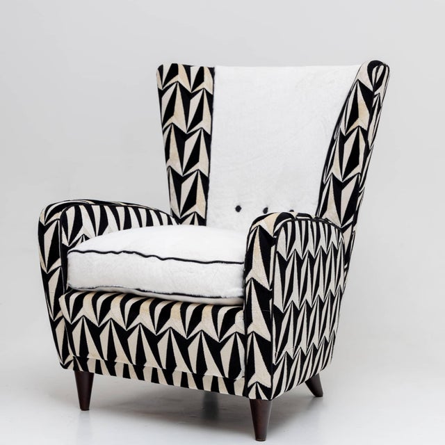 Mid-Century Modern Pair of Lounge Chairs, Italian Manufacture, Mid-20th Century For Sale - Image 3 of 8
