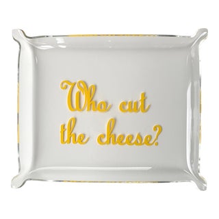 Vintage Lucite Cheese Plate Serving Tray For Sale