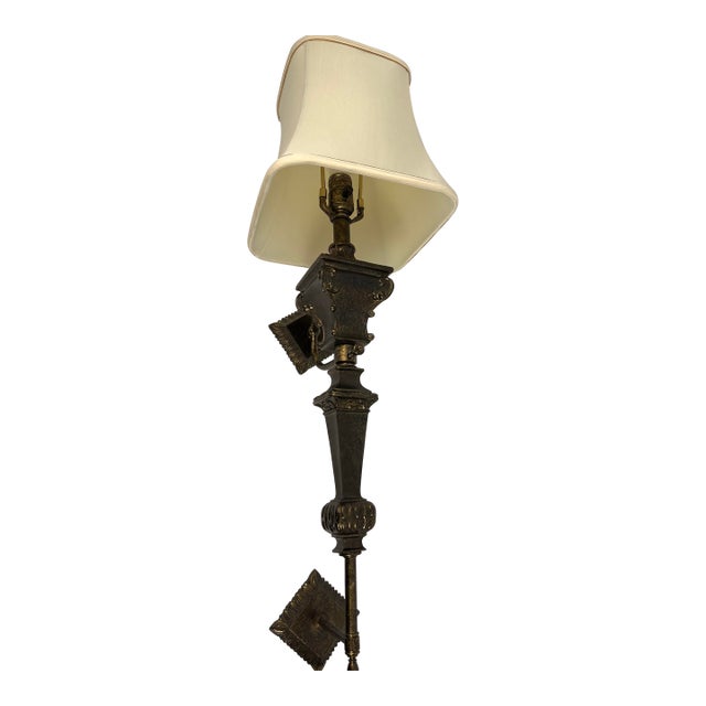 Mid 20th Century Wall Mounted Torchiere Lamp For Sale